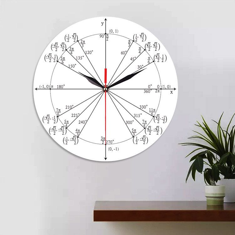 Emoyo Ecy064 Reloj De Pared De Matemáticas Creativas Reloj De Pared 3d Para Decoraciones De Oficina En Casa B