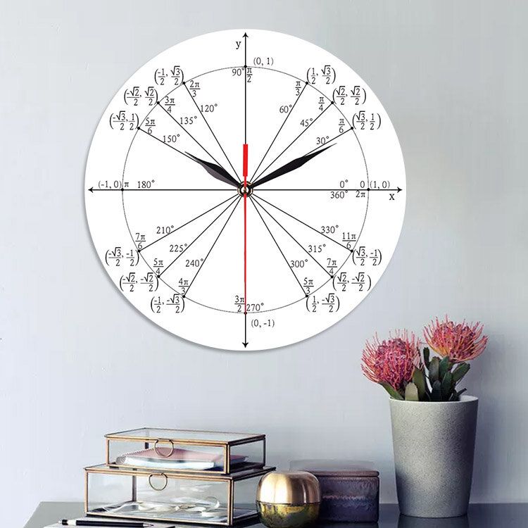 Emoyo Ecy064 Reloj De Pared De Matemáticas Creativas Reloj De Pared 3d Para Decoraciones De Oficina En Casa B