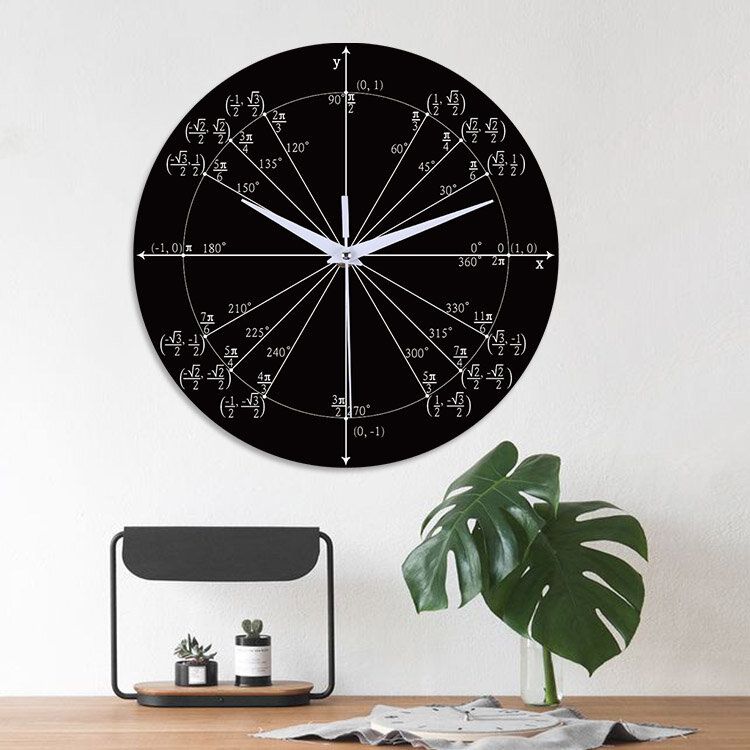 Emoyo Ecy064 Reloj De Pared De Matemáticas Creativas Reloj De Pared 3d Para Decoraciones De Oficina En Casa B