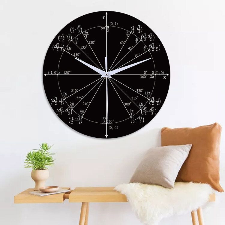 Emoyo Ecy064 Reloj De Pared De Matemáticas Creativas Reloj De Pared 3d Para Decoraciones De Oficina En Casa B