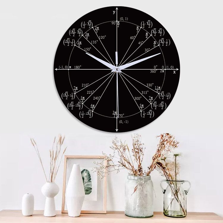 Emoyo Ecy064 Reloj De Pared De Matemáticas Creativas Reloj De Pared 3d Para Decoraciones De Oficina En Casa B