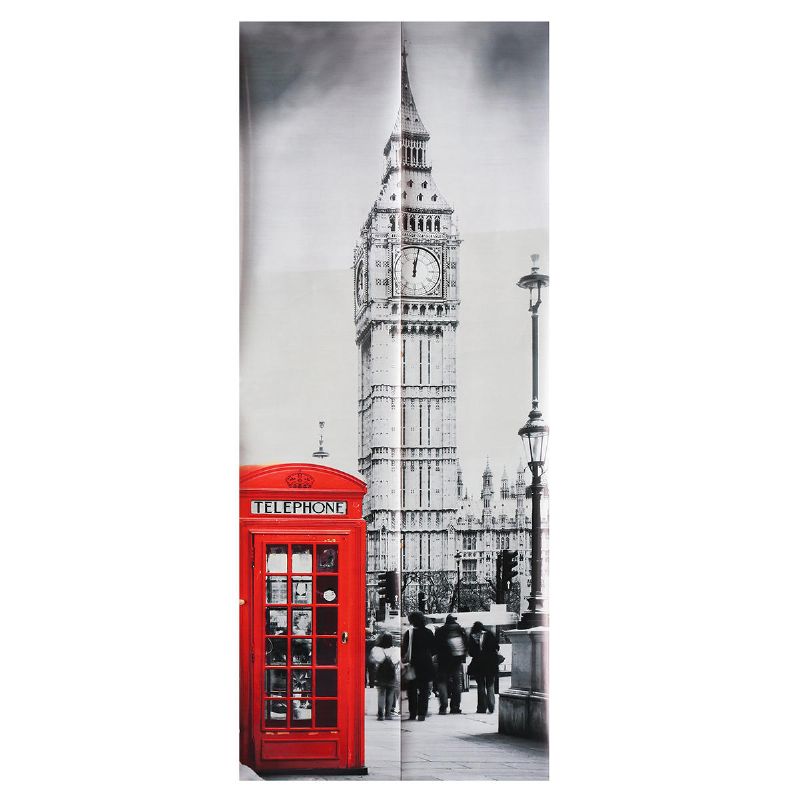 Etiqueta Engomada Del Refrigerador De La Pared De La Puerta Del Arte 3d Big Ben Calcomanía Autoadhesiva Mural Paisaje Decoración Del Hogar