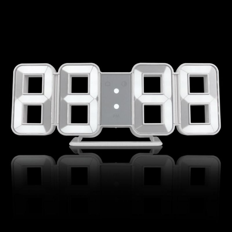 Fanju Fj3208 Led Digital 3d Reloj De 8 Formas Reloj Despertador De Mesa Creativo Reloj De Pared Pantalla De Temperatura Y Tiempo