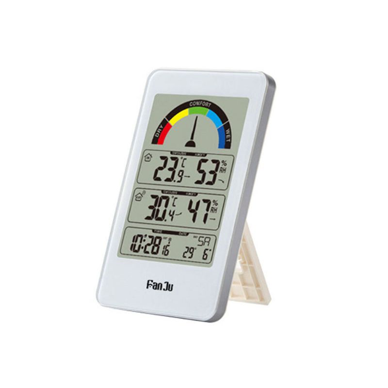 Fanju Fj3356 Lcd Estación Meteorológica Digital Reloj Hogar Interior Temperatura Exterior Medidor De Humedad Reloj Meteorológico Reloj Despertador Electrónico