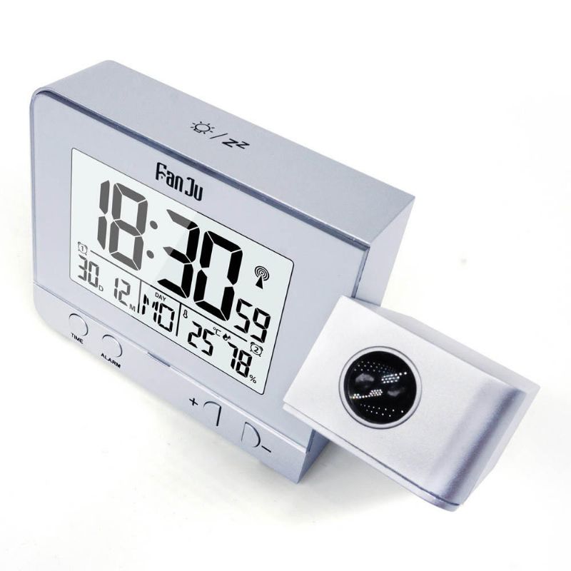 Fanju Fj3531 Proyección Reloj Despertador Cargador Usb Snooze Doble Alarma Retroiluminación Reloj De Escritorio