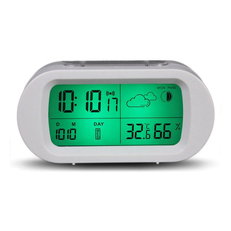 Hc-102 Termómetro De Tiempo Digital Fecha Tiempo Pantalla Modo De Repetición Reloj Despertador Con Pantalla Lcd