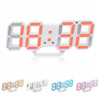 Hc-28 Carga Usb Creativa Pantalla De Dígitos 3d Brillo Ajustable Reloj Despertador