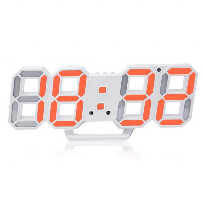 Hc-28 Carga Usb Creativa Pantalla De Dígitos 3d Brillo Ajustable Reloj Despertador