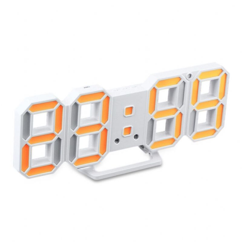 Hc-28 Carga Usb Creativa Pantalla De Dígitos 3d Brillo Ajustable Reloj Despertador