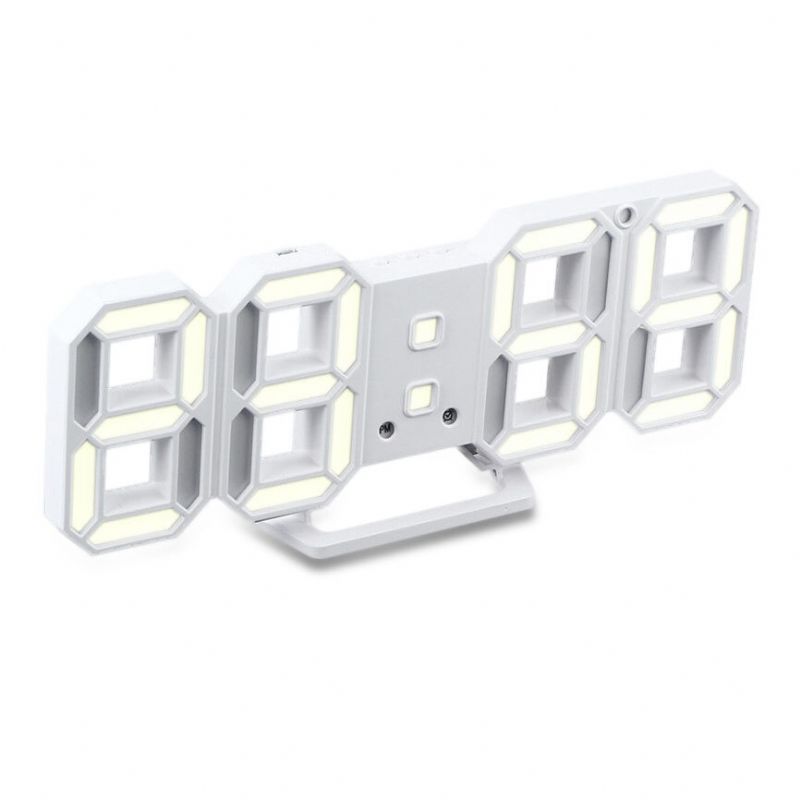 Hc-28 Carga Usb Creativa Pantalla De Dígitos 3d Brillo Ajustable Reloj Despertador