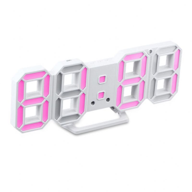 Hc-28 Carga Usb Creativa Pantalla De Dígitos 3d Brillo Ajustable Reloj Despertador