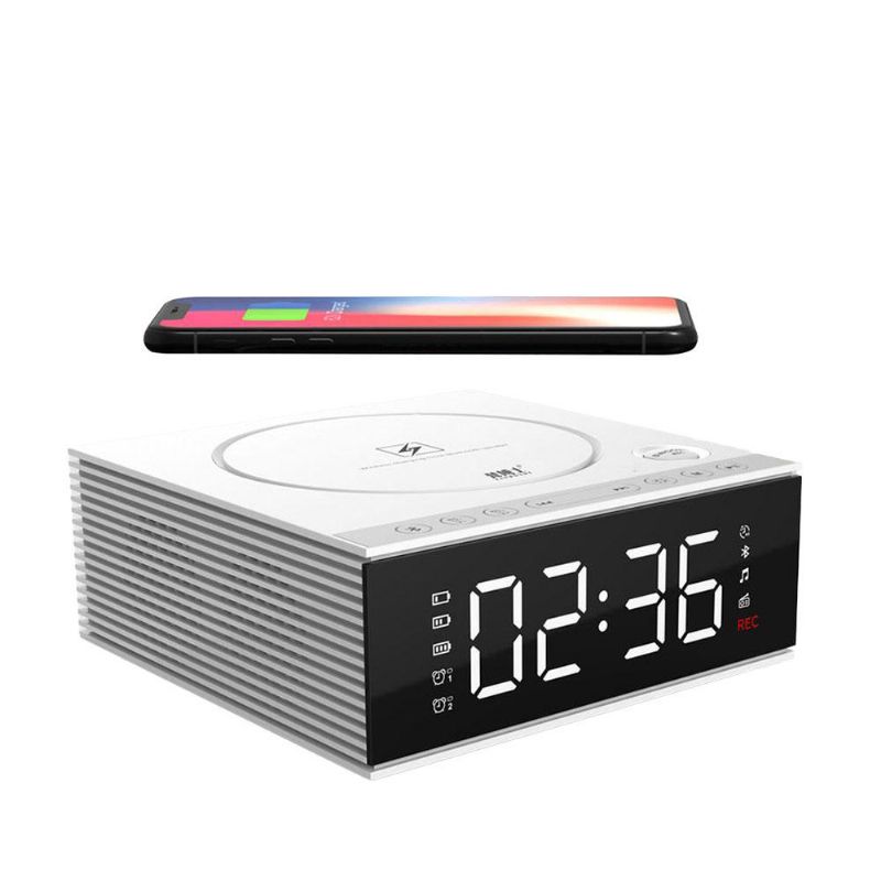 J21s Multifuncional Bluetooth Altavoz Teléfono Cargador Inalámbrico Radio Fm Reloj Despertador Diy Registro De Música