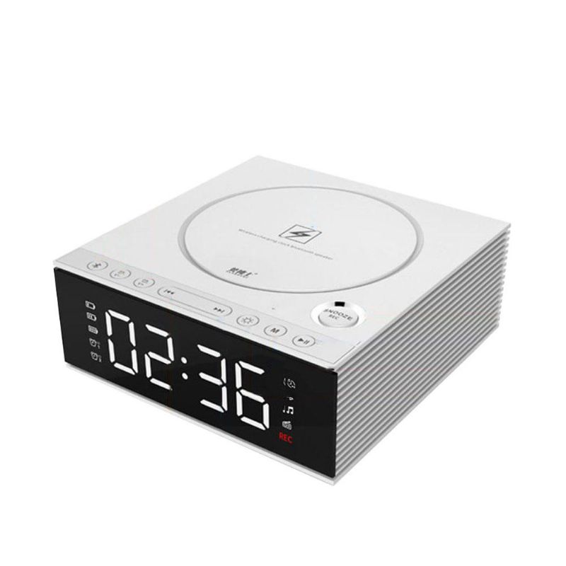 J21s Multifuncional Bluetooth Altavoz Teléfono Cargador Inalámbrico Radio Fm Reloj Despertador Diy Registro De Música