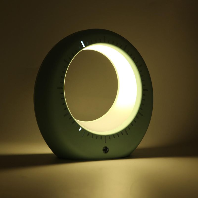 Lámpara De Mesa De Luna Multifunción Luz Nocturna Pantalla Hora Novedad Iluminación Despertar