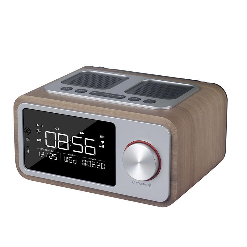 Loci H3 Altavoz Bluetooth Reloj Despertador Medios Audio Música Reloj Radio Carga Usb Reproductor De Mp3 Control Remoto