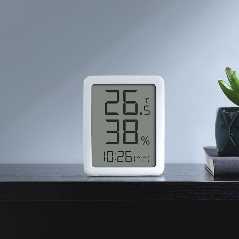 Miaomiaoce Pantalla De Tinta Electrónica Lcd Pantalla Digital Grande Termómetro Higrómetro Reloj Temperatura Humedad Sensor De