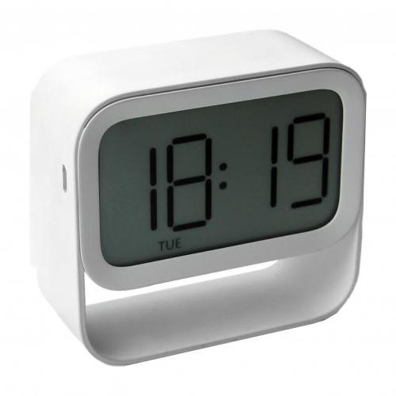 Mini Rectángulo Reloj Despertador De Pantalla Grande Lámpara De Luz Nocturna Led Recargable Reloj De Mesa De Sala De Estar Para La Decoración Del Hogar