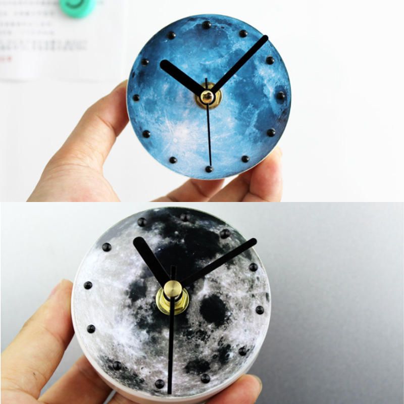 Moda Universo Creativo Planeta Luna Patrón Imán De Nevera Reloj Impermeable Ventosa Luna Refrigerador Reloj De Pared Luna Refrigerador Moda Universo Creativo Planeta Luna Reloj De Pared Decoración Para El Hogar