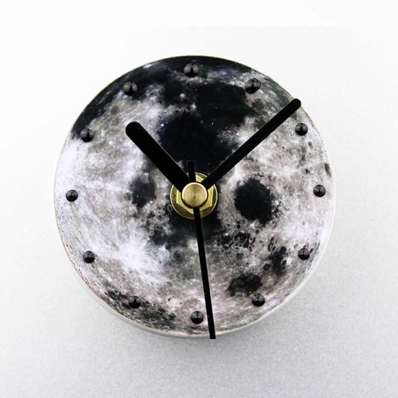 Moda Universo Creativo Planeta Luna Patrón Imán De Nevera Reloj Impermeable Ventosa Luna Refrigerador Reloj De Pared Luna Refrigerador Moda Universo Creativo Planeta Luna Reloj De Pared Decoración Para El Hogar