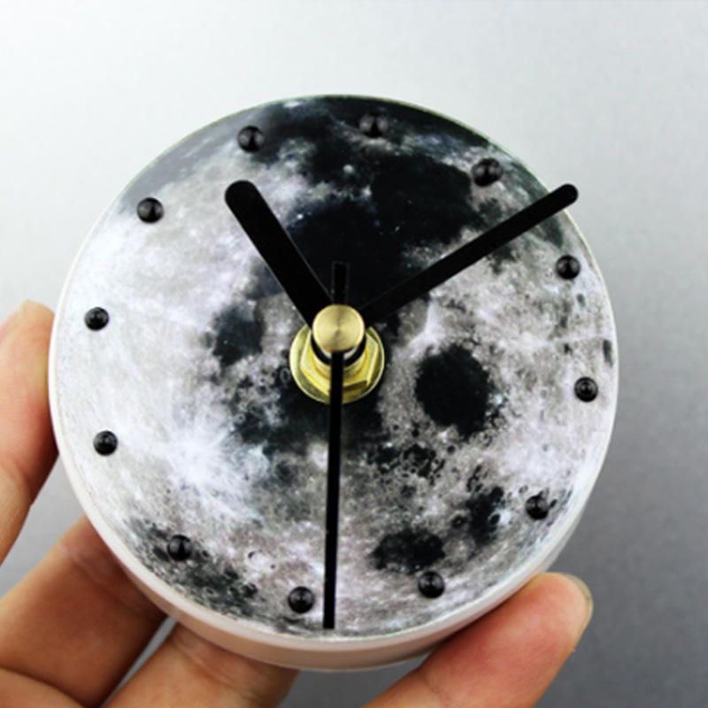 Moda Universo Creativo Planeta Luna Patrón Imán De Nevera Reloj Impermeable Ventosa Luna Refrigerador Reloj De Pared Luna Refrigerador Moda Universo Creativo Planeta Luna Reloj De Pared Decoración Para El Hogar