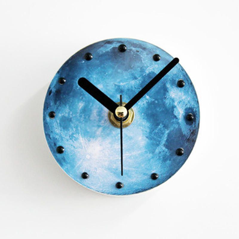 Moda Universo Creativo Planeta Luna Patrón Imán De Nevera Reloj Impermeable Ventosa Luna Refrigerador Reloj De Pared Luna Refrigerador Moda Universo Creativo Planeta Luna Reloj De Pared Decoración Para El Hogar