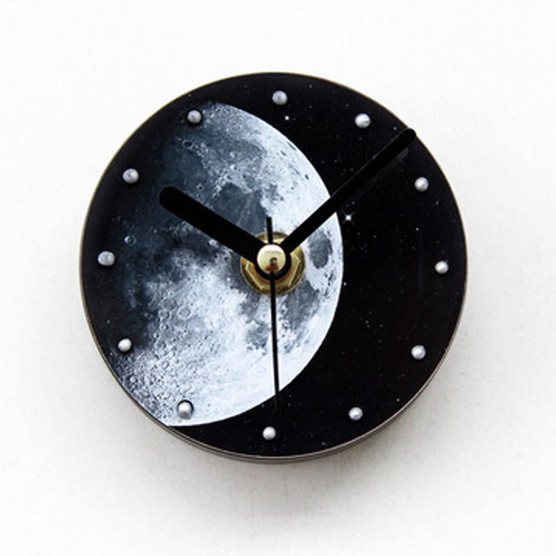 Moda Universo Creativo Planeta Luna Patrón Imán De Nevera Reloj Impermeable Ventosa Luna Refrigerador Reloj De Pared Luna Refrigerador Moda Universo Creativo Planeta Luna Reloj De Pared Decoración Para El Hogar