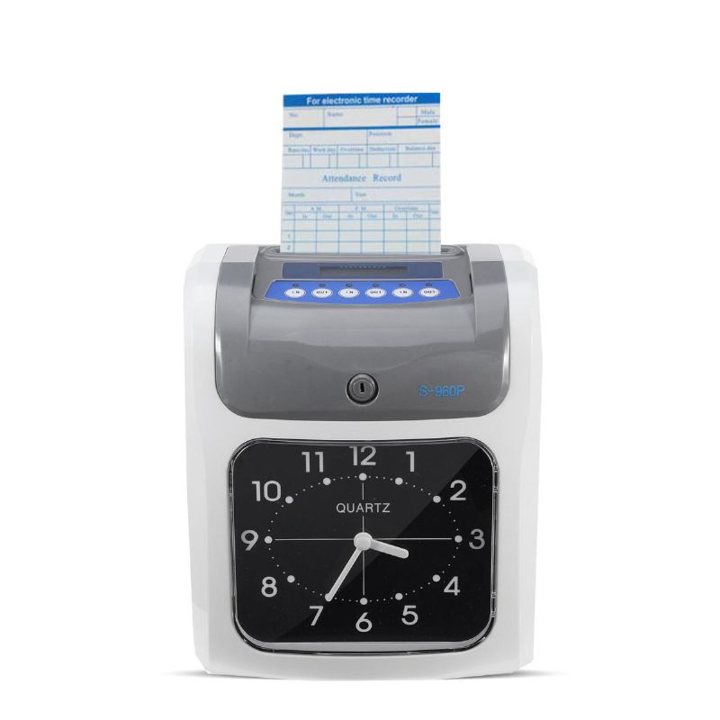 Mostrar 100-240 V Máquina De Asistencia De Empleados Reloj De Tiempo De Perforación Equipo De Registro De Nómina