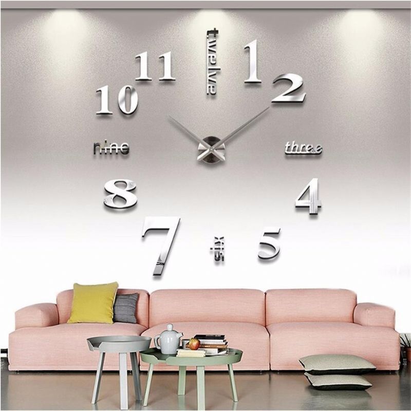 Nuevos Relojes De Pared Con Superficie De Espejo 3d Diy Relojes De Pared Decorativos Para Sala De Reuniones