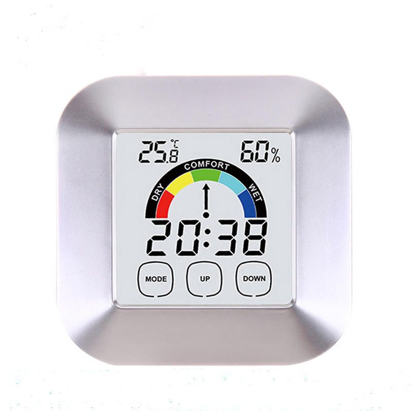 Pantalla Táctil Para El Hogar Reloj Digital Temperatura Humedad Pantalla Alarma Probador Interior Al Aire Libre