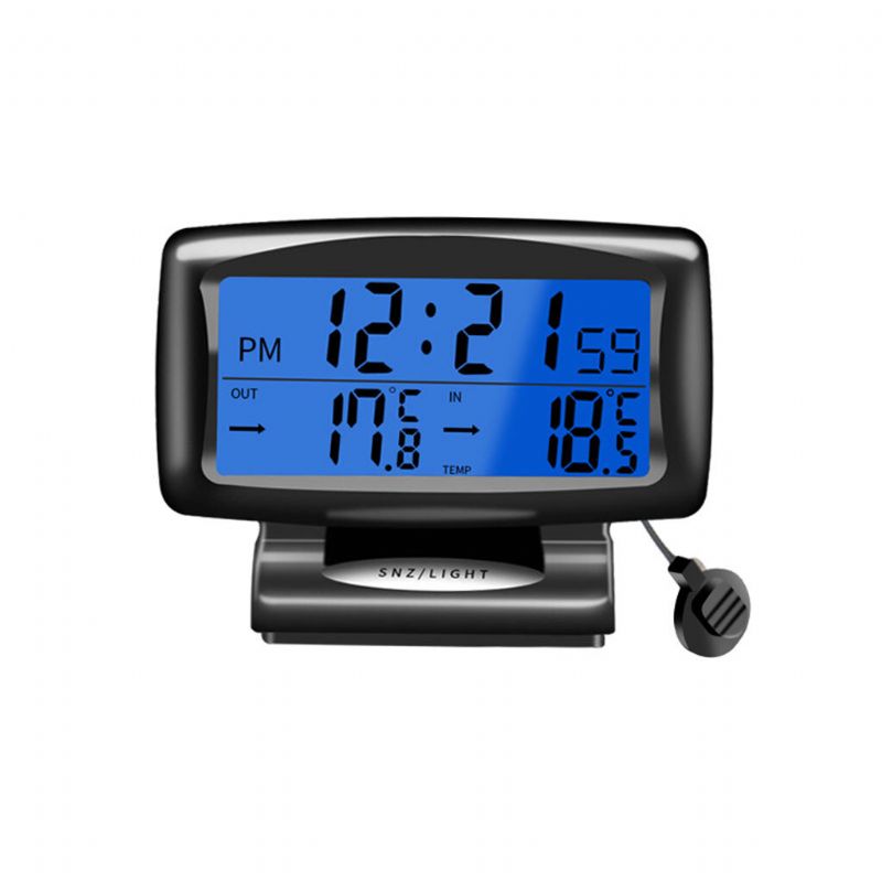 Portátil 2 En 1 Coche Termómetro Automático Reloj Calendario Pantalla Lcd Con Pantalla Digital Lcd