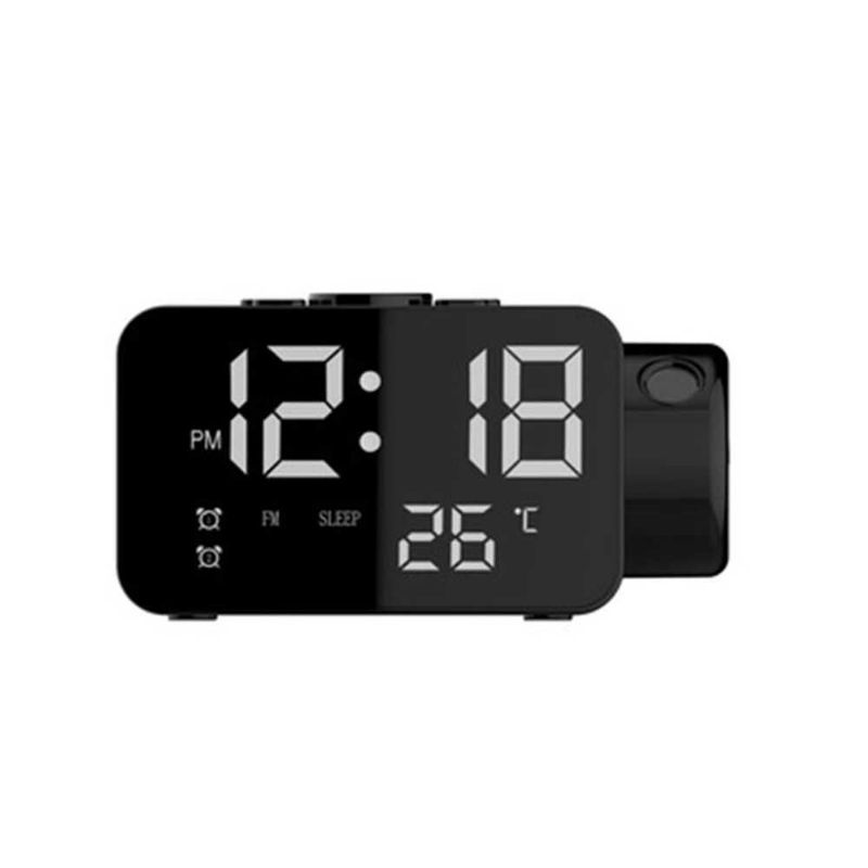 Proyección Reloj Digital Con Alarma Dual Radio Fm Con Atenuador De Brillo De Rango Completo Reloj Despertador Para Decoración Del Dormitorio Del Hogar Reloj