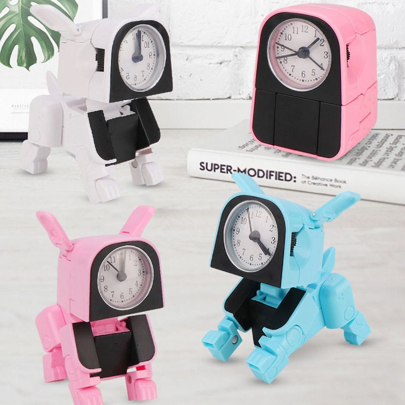 Reloj Despertador De Cachorro Deformado Reloj Despertador Para Niños Reloj De Mesa De Dibujos Animados Encantador