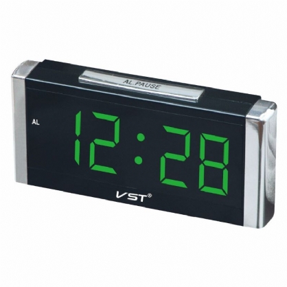 Reloj Despertador Digital De Cubo Rectangular Con Enchufe De La Ue Pantalla Led Digital Grande Reloj De Escritorio Hogar L