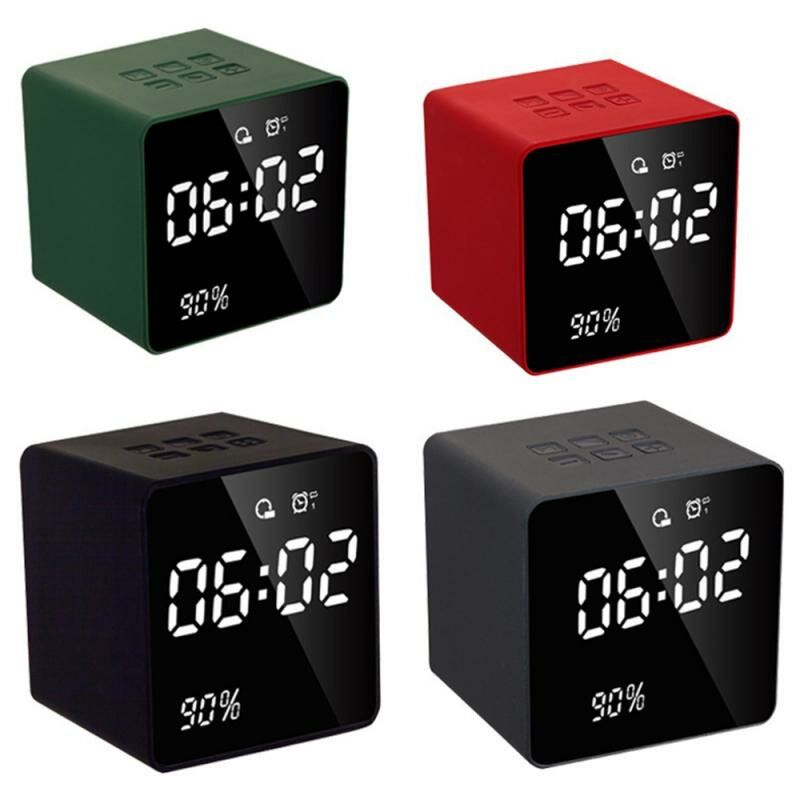 Reloj Despertador Digital Led Multifunción Altavoz Bluetooth Con Radio Fm Aux Tf Reproductor De Música Usb Manos Libres Con Micrófono Para Teléfono Juegos De Computadora