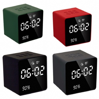 Reloj Despertador Digital Led Multifunción Altavoz Bluetooth Con Radio Fm Aux Tf Reproductor De Música Usb Manos Libres Con Micrófono Para Teléfono Juegos De Computadora