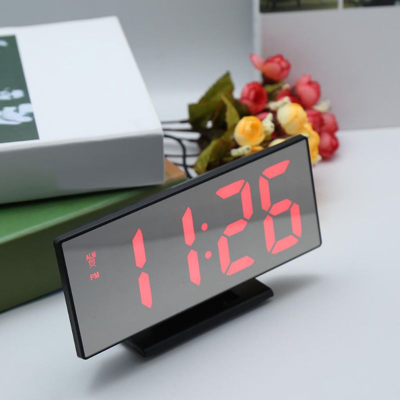 Reloj Despertador Digital Multifunción Led Espejo De Carga Usb Alarma Decoración Para El Hogar Reloj De Escritorio