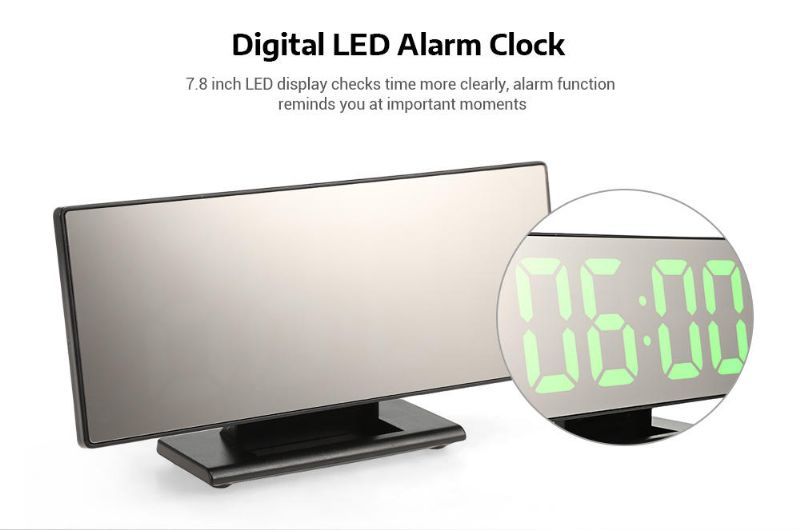 Reloj Despertador Digital Multifunción Led Espejo De Carga Usb Alarma Decoración Para El Hogar Reloj De Escritorio