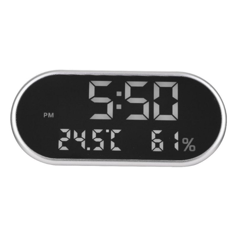 Reloj Despertador Digital Usb Espejo Portátil Pantalla Led Hd Con Tiempo Humedad Función De Visualización De Temperatura Puerto Usb Carga Higrómetro Electrónico Reloj Carga Del Teléfono Reloj Silencioso Para La Decoración Del Hogar