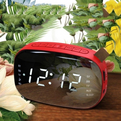 Reloj Despertador Doble Digital Led Con Temporizador De Sueño Función De Repetición Reloj De Mesa Con Caja De Altavoz Bluethooth