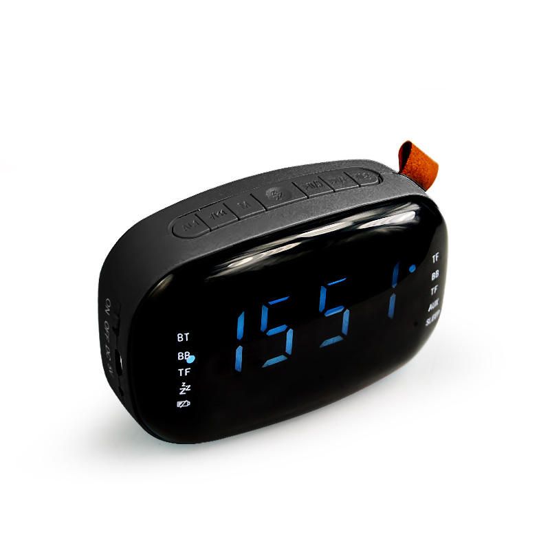 Reloj Despertador Doble Digital Led Con Temporizador De Sueño Función De Repetición Reloj De Mesa Con Caja De Altavoz Bluethooth