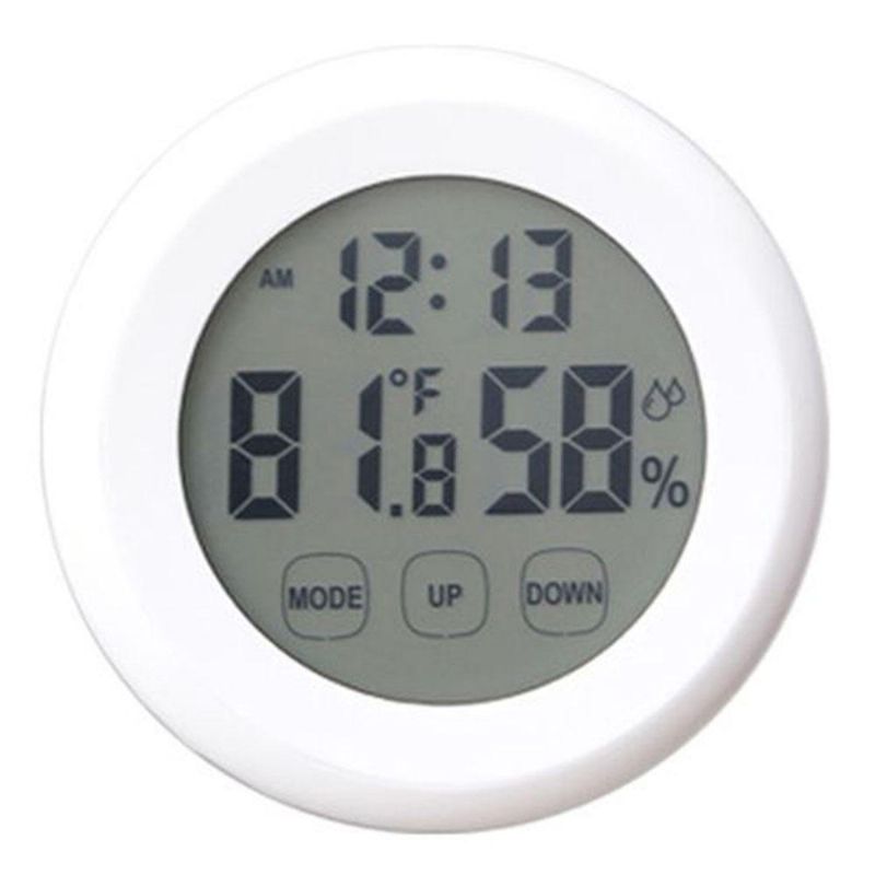 Reloj Despertador Led Digital Eléctrico Con Control De Pantalla Táctil Termómetro Higrómetro Reloj De Oficina De Escritorio Multifuncional