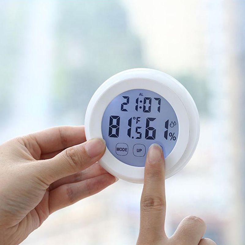 Reloj Despertador Led Digital Eléctrico Con Control De Pantalla Táctil Termómetro Higrómetro Reloj De Oficina De Escritorio Multifuncional