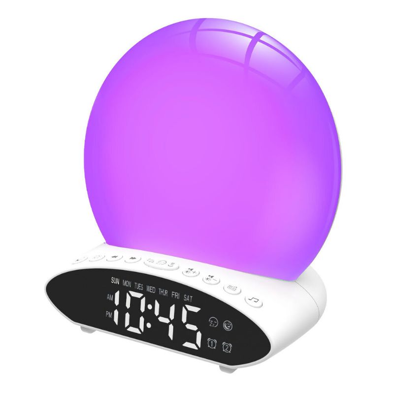 Reloj Despertador Led De Proyección De Tiempo Hd 7 Colores Radio Fm Ayuda Para Dormir Modo De Repetición Reloj Despertador Dispositivo U Disco Altavoz De Música