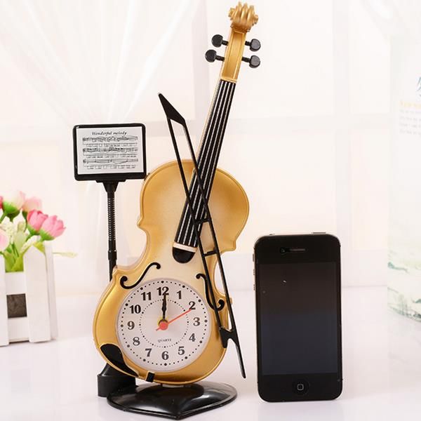 Reloj Despertador De Plástico Para Piano Portátil Adornos De Mesa Para Estudiantes Creativos Reloj Despertador Para Niños Y Parejas