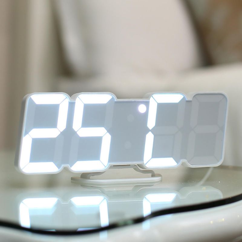 Reloj Digital Led Colorido 3d Reloj Despertador De Temperatura Con Control Remoto