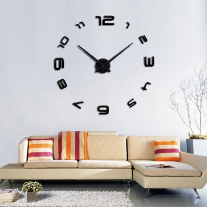 Reloj De Pared 3d Diy Grande Para Decoración Del Hogar Pegatina De Espejo Reloj Decorativo Artístico