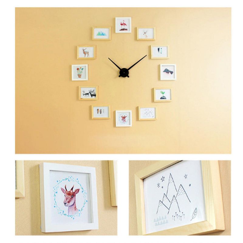 Reloj De Pared Con Foto De 12 Marcos Decoración Del Hogar De La Sala De Estar Del Estilo Nórdico Moderno