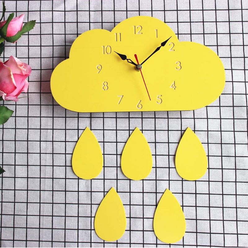 Reloj De Pared En La Nube Reloj De Pared Creativo Para Sala De Estar De Dibujos Animados Para El Hogar