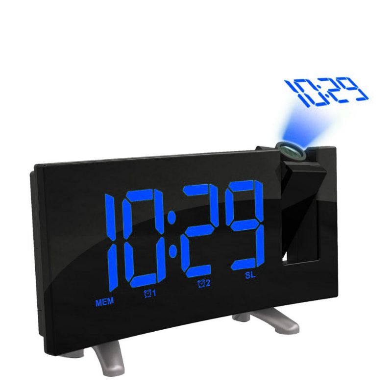 Reloj De Proyección Digital Led Sensible Radio Fm Reloj Despertador Dual Con Carga Usb Reloj Electrónico Led De Escritorio