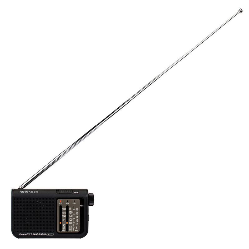 Retekess V-117 Fm Am Sw Radio De 3 Bandas Funciona Con Pilas Funciona Con 2 Pilas Aa Transistor Radio Jack Receptor De Radio De Emergencia Estación De Radio Portátil